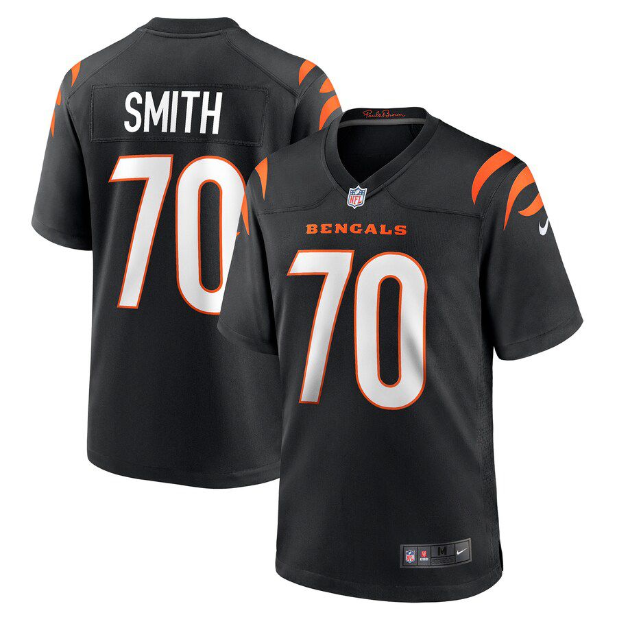Men Cincinnati Bengals #70 D Ante Smith Nike Black Game NFL Jersey